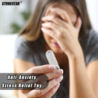 STONESTAR CP3 Mini Fidget Slider, Magnetic Metal Fidget Toys Adult EDC Fidget Toy Haptic Slider, ADHD Tools Sensory Toys Anti-Anxiety Stress Relief Toy for Unisex Adults (Silver)