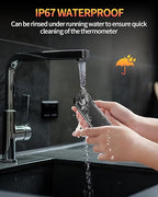 2026 Upgrade Meat Thermometer Digital for Cooking, 0.5s Instant Read Food Thermometer, ±0.5 ℉ Accuracy Kitchen Thermometer, Large LED Display, IP67 Waterproof for Grill, BBQ, Oven, Brewing, Baking