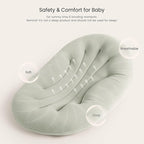 Baby Lounger for Newborn: Portable & Lightweight Pillow for Tummy Time Playtime & Diaper Changes - Skin-Friendly & Breathable for 0-12 Month Supervised Use