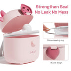 NCVI Baby Formula Dispenser On The Go, Formula Container To Go, Formula Holder for Travel, Outdoor Picnic with Baby Infant, Portable Container for Milk Powder, Snacks, Candy, Fruits (Pink)