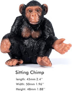 FUNSHOWCASE African Jungle Animals Young Sitting Chimp Chimpanzee Mama Miniature Toy Figure Realistic Decor 4605
