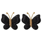2 Pcs Butterfly Hair Bow Girl, Kid's Cute Hair Clips Barrettes Accessories for Infants Toddlers Baby Kids Fine Hair (Black)