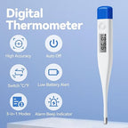 Berrcom Digital Thermometer for Adults, Kids, and Babies, Oral Rectal Underarm Medical Thermometer with Fever Alarm and C/F Switchable