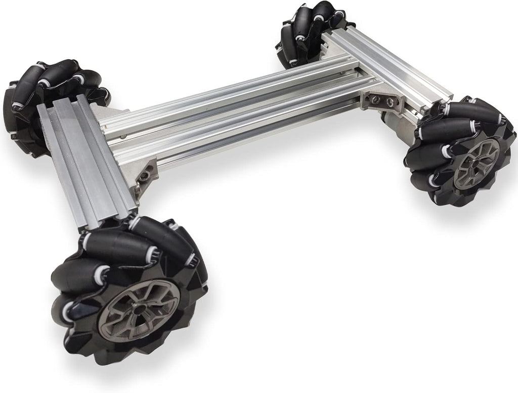 Professional Smart 4WD Metal Robot Car Chassis Kit with 97mm Mecanum Wheels, DIY RC Robotic Moving Platform,for AGV, School Eduactional Science Kits, Remote Control Robotic STEAM Model Experiment