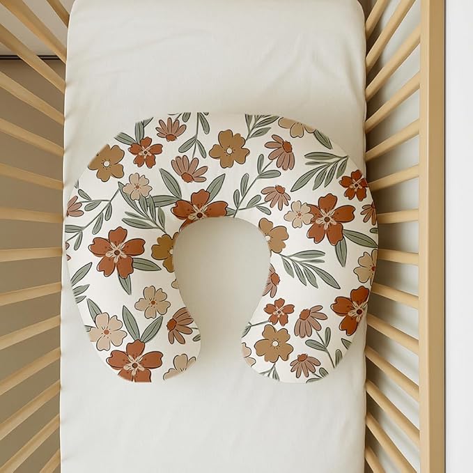 Nursing Pillow Covers 2 Pack, Breastfeeding Pillow Slipcovers Soft and Stretchy, Nursing Covers for Baby Girls Boys Newborn