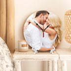 Generic Custom Clocks for Walls Personalized Picture Hanging Time Clocks Customized Round Clock for Birthday Wedding Present Wedding Friend Family Lover, 10inch-25cm