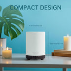 ASAKUKI 300ML Essential Oil Diffuser, Quiet 5-in-1 Premium Humidifier, Home Fragrance Aroma Diffuser with 7 LED Color Changing Light and Auto-Off Switch -Dark Brown