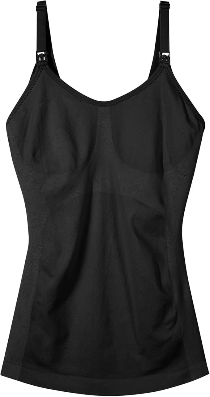 Women's Maternity Nursing Tank Tops with Built in Bra for Breastfeeding Camisoles Shirt 4Pack