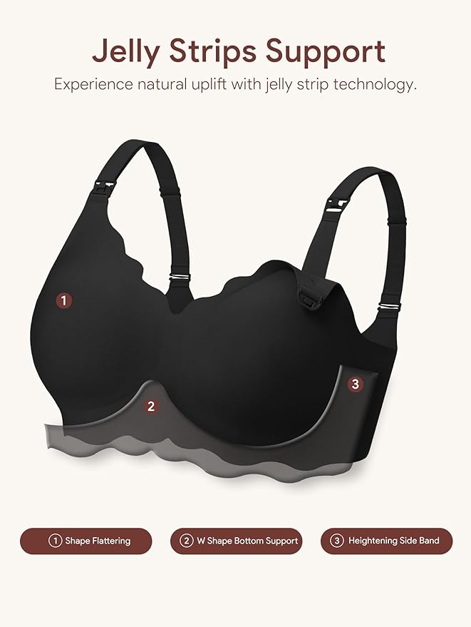 Angelhood Nursing Bras for Breastfeeding Ultra Comfort Seamless Maternity Bra Pack Wireless Pregnancy Bralette Bra Extender