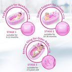 | Inflatable Baby Bathtub,Newborn Bathtub Seat for Infant,Non-Slip Baby Pool for Sitting up,Foldable Toddler Tub Shower,Portable Travel Bath for Kids 0-6 Year