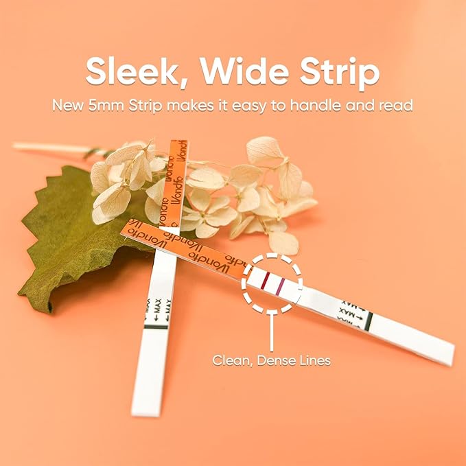 Wondfo 5mm Pregnancy Test Strips - HCG Detection 25 MIU/ml, Home Test of Reliable Result - 10 Count