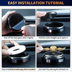 Car Air Freshener, Car Solar Energy Golden Fidget Spinner Toy with Swinging Wings for Car Interior Car Rotation Decoration Accessories, Powered by Sunshine Spinning Top Anxiety Gift for Men Boyfriend