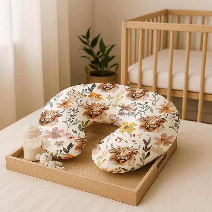 Nursing Pillow Covers 2 Pack, Breastfeeding Pillow Slipcovers Soft and Stretchy, Nursing Covers for Baby Girls Boys Newborn