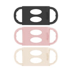 Dr. Brown's Wide-Neck Baby Bottle Handles, 100% Silicone, Easy Grip Removable Handles for Bottle to Sippy Cup Transition, Black/Ecru/Pink, 3-Pack, 4m+