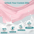 Sasttie Pregnancy Pillows for Sleeping, Jumbo U Shaped Cooling Full Body Pillow with Removable Cover, Pregnant Women Must Haves, Maternity Essential, Light Pink