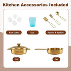 HONEY JOY Kids Kitchen Playset, Wooden Little Chef Pretend Toy Kitchen Set w/Chalkboard, Telephone, Utensils, Oven, Microwave, Sink, Storage, Play Kitchen for Toddlers Boys Girls, Black