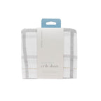 Little Unicorn Premium Crib Sheet | Breathable & Super-Soft Muslin Fabric (Grey Plaid)