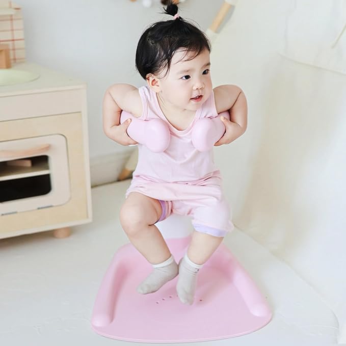 Adjustable Baby Shower Stand with Anti-Slip Base, Huggable Bear Bath Support, Portable Baby Shower Stand, Bath Shower Standing Support Baby Bath Stand for Infants Babys Pink Bear