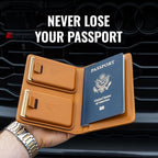 Kings Loot Passport Holder Wallet | RFID Protected Leather Travel Wallet with Built-in Trackable Holder | Holds 1-6 Cards & Passport | Slim & Stylish Wallets (Onyx Black)