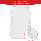 Mini Crib Sheets Fitted 4 Pack for Girls (38" X 24"), Compatible with Dream on Me, Delta Porta Crib and Arms Reach Ideal Cosleeper, Pink