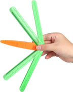 Toy Knife Carrot Knife Toy Butterfly Toy Knife Plastic Gift for Adults ADHD Fidget Toys Stress Sensory Toy for Autism Add Anxiety Relief, Large(6 Pcs, Normal)