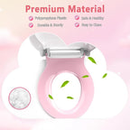 Toddler Toilet Seat with Potty Training Seat Round 16.5inch, 2 in 1 Toilet Seat for Family Built-in Baby Seat Removable, Soft Close + Easy Clean, PP Safe Material, Pink