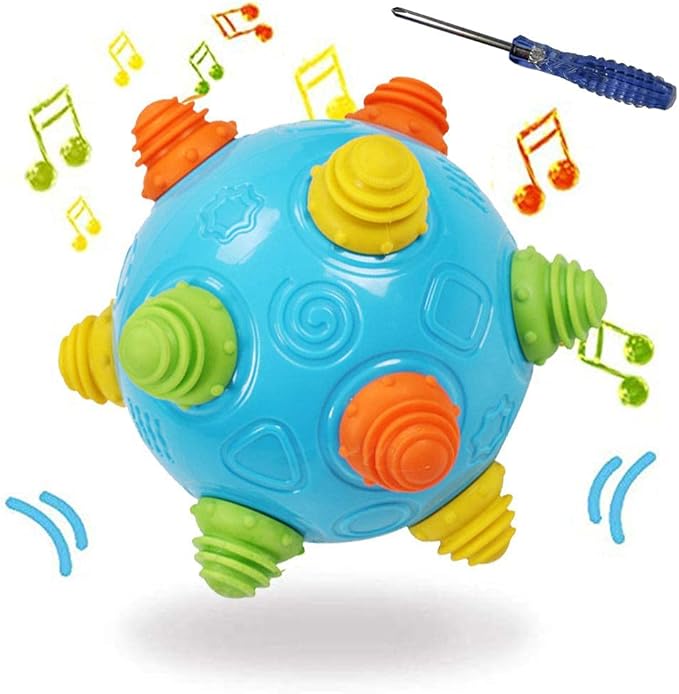 Toddler's Music Dancing Shake Ball - Move, Crawl, Bounce, Sensory Learning for Kids and Babies, Fun Gift for Both Boys and Girls