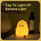 Banana Night Light for Kids, Cute Night Lamp for Room Decor, Portable Silicone Kids Lamp USB Rechargeable Nightlight, Birthday Christmas Gifts for Baby Toddlers Boys Girls