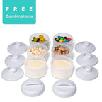 Termichy Stackable Formula Dispenser Portable Milk Powder Container, 2 Pack, Grey