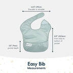 Tiny Twinkle Mess Proof Baby Bibs for Eating - Waterproof, Wipeable Bibs - Toddler Bibs - Travel Friendly - PFAS, PVC, BPA, Phthalate Free - Baby Food Bibs(5 Pack,Unisex Solids)