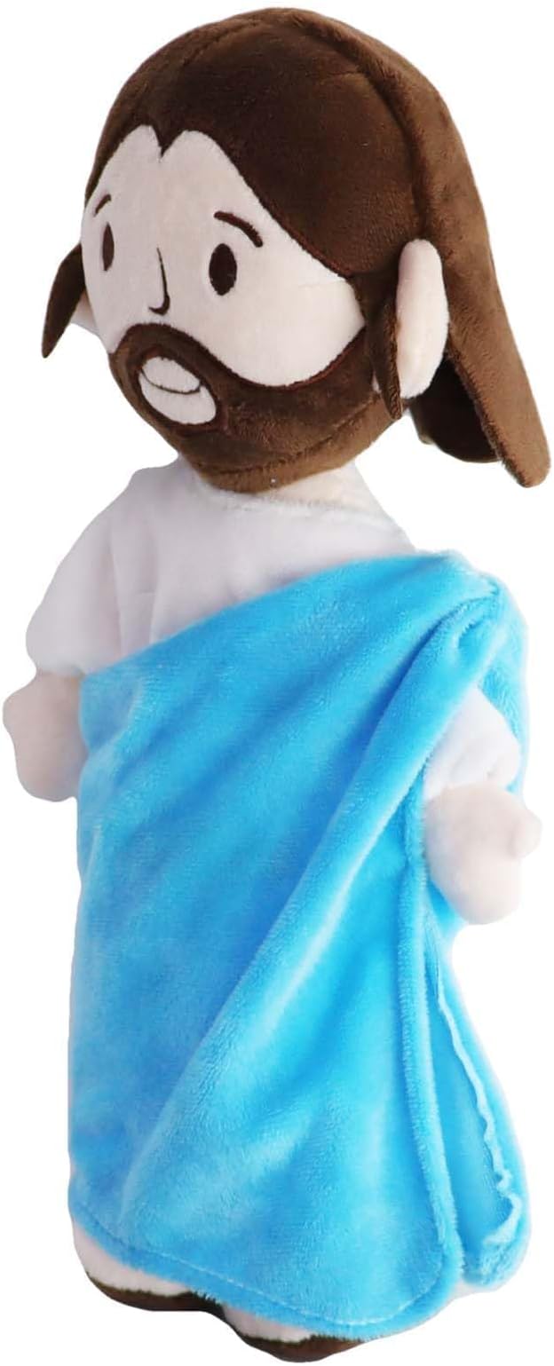 Jesus Plush Doll Guardian Mary Stuffed Baptism plushie Savior Toy for Church Sunday School Religious Easter