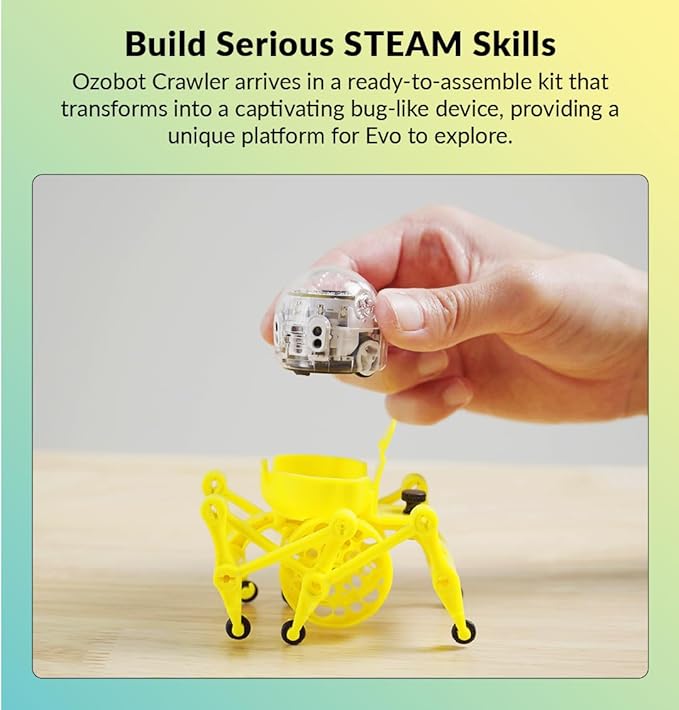 Crawler for Evo Robot - Interactive Programming Accessory, Enhances STEM Education, Develops Critical Thinking, Ideal for Kids Ages 8-13, Surprise Colors, 6 Kits, Evo Required Not Included