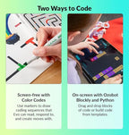 Evo Entry Kit: Interactive Coding Robot, Kids Ages 5+, Includes Color Code Markers, Charging Cable, Zip Case, Access to 700+ STEM Lessons - Educators & Parents, No Coding Experience Required