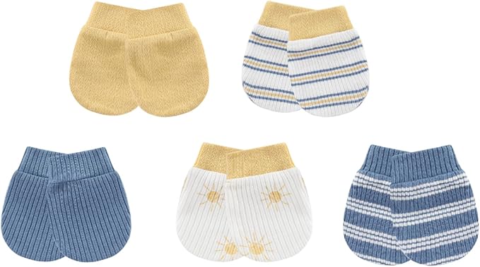 Newborn Baby Boy Girl Caps Mittens Socks Set Cotton Baby Essentials Accessories (Hats+Gloves+Socks)