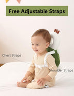 JunNeng Toddler Baby Head Protector Backpack for Toddler Walker with Knee Pads&Anti-Slip Socks, Turtle