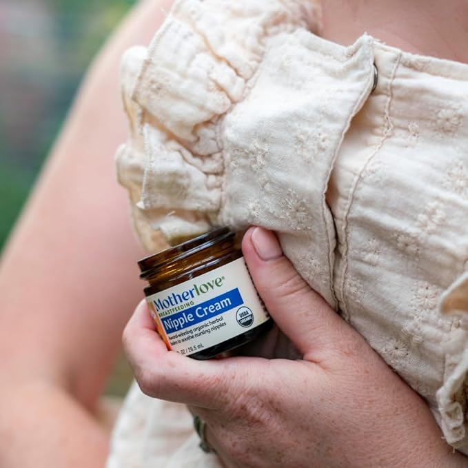 Motherlove Nipple Cream (1 oz) Organic Lanolin-Free Nipple Cream for Breastfeeding—Benefits Nursing & Pumping Moms