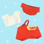 3 Pcs Doll Outfits Set for 15cm/17cm Dolls – Adorable Clothes & Accessories Sets with Red Hat, Red Bib Pants & White T-Shirt for 17 cm Doll (No Dolls)