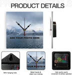 Generic Custom Wall Clock Personalized Wall Photo That PVC Customized Round Silent Clock for Living Room Wedding Friend Family Lover, 10inch-25cm