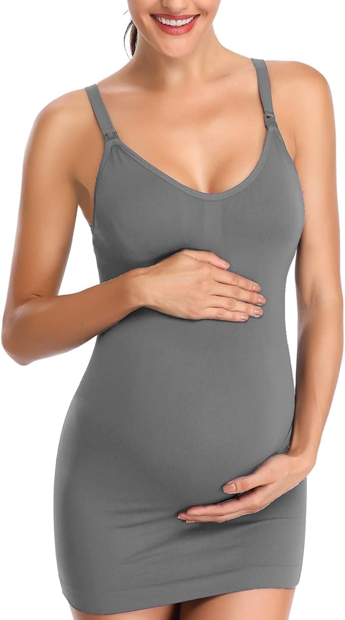 Nursing Tank Tops for Breastfeeding - Pregnancy Must Haves Maternity Camisoles with Built in Bra