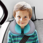 MOOB Kids Travel Pillow for Car Seat Kids U-Shape Travel Neck Pillow Support Children Stroller Pillow Blue