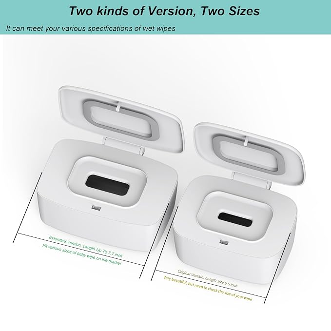 Zdolmy Wipes Dispenser, Wipe Holder for Baby, Refillable Wipe Container, Large Capacity, Lengthen, Fit for Most Standard Baby Wipe