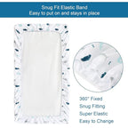 Changing Pad Cover for Boys Girls 4 Pack, Comfy & Breathable Changing Table Cover for 32''x16" Changing Table Pads, Diaper Changing Pad Cover, Dinosaurs & Ocean