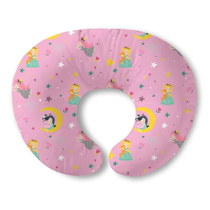 Plushii Nursing Pillow for Breastfeeding, Breathable Breast Feeding Pillow and Positioner with Removable Cover for More Support, Tummy Time and Bottle Feeding Support Pillow, Moon Fairy