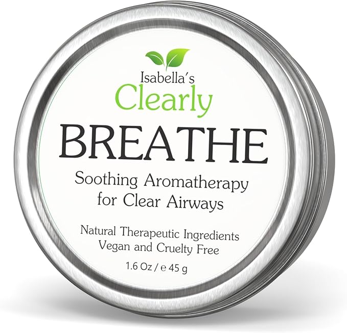 BREATHE Easy, Natural Aromatherapy Essential Oil Blend for Sinus and Nasal Congestion Relief, Seasonal Allergie, Chest Rub | For Adults, Kids, Toddlers, Babies with Peppermint + Eucalyptus | USA Made