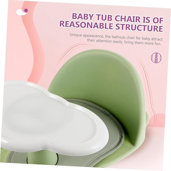 Didiseaon Baby Bath Seat for Tub Non-Slip Toddler Bathing Chair Adjustable Infant Shower Seat for Boys and Girls 1-3 Years Old Safe and Comfortable Bathing Support