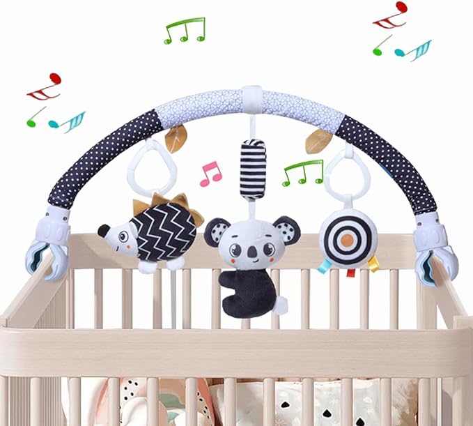 Pau1Hami1ton Baby Stroller Arch Toys, Car Seat Toys,Bouncer Toy Bar/Mobile for Bassinet,Adjustable Baby Hanging Toys Fit for Crib Bed,Stroller,Car Seat.S-19(Koala)