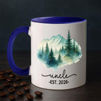 Personalized Uncle EST 2026 Coffee Mug Gift For New Uncles Brother Family, Custom Uncles Accent Coffee Cup 11 15Oz, First Time Uncle White Cup Gift For Birthday Father's Day Pregnancy Announcement