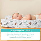 BROLEX Changing Pad Covers for Baby: Boy Girls Ultra Stretchy Soft 2 Pack, Cute Dinosaurs