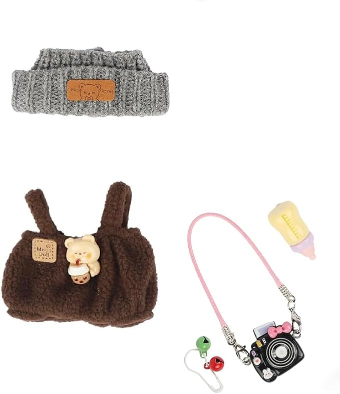 Clothes for LA BUBU 17cm Doll (NO Doll),Outfit for LA BUBU,Dress and Hairpin Set for LABUBU Dress Up,Accessories for LA BUBU