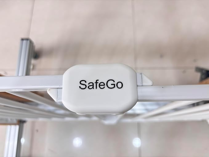 Adjustable Baby Safety Swing Gate, Hardware-Mounted Metal Gate for Stairs and Doorways, Secure Latch for Kids and Pets (White, 24"-40.5" W x 28.75" H)